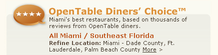 Miami's best restaurants, based on thousands of reviews from OpenTable diners.