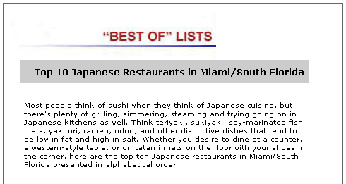 Gayot Top 10 Japanese Restaurants in Miami South Florida