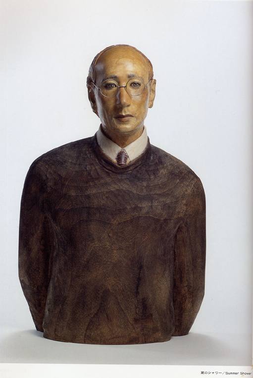 wood sculpture of Hiroshi Tsukayama by Katsura Funakoshi